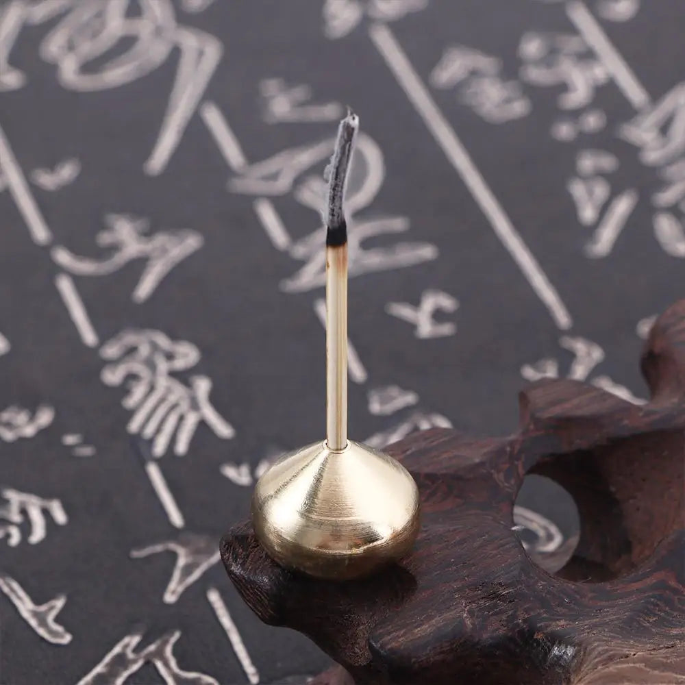 Brass Incense Stick Holder – Anti-Oxidation Temple Coil Base