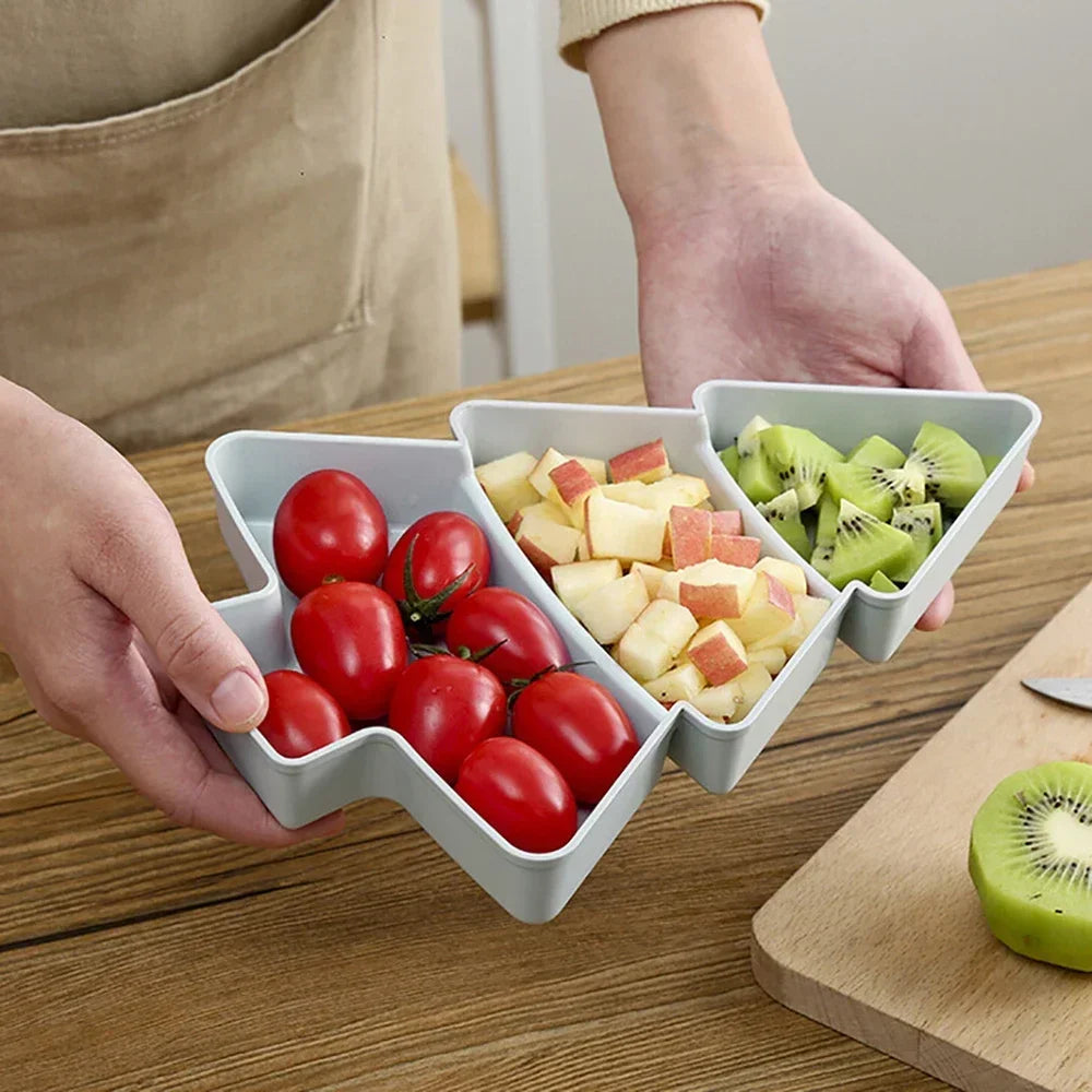 Christmas Tree Snack Tray – Nut, Candy & Fruit Serving Dish