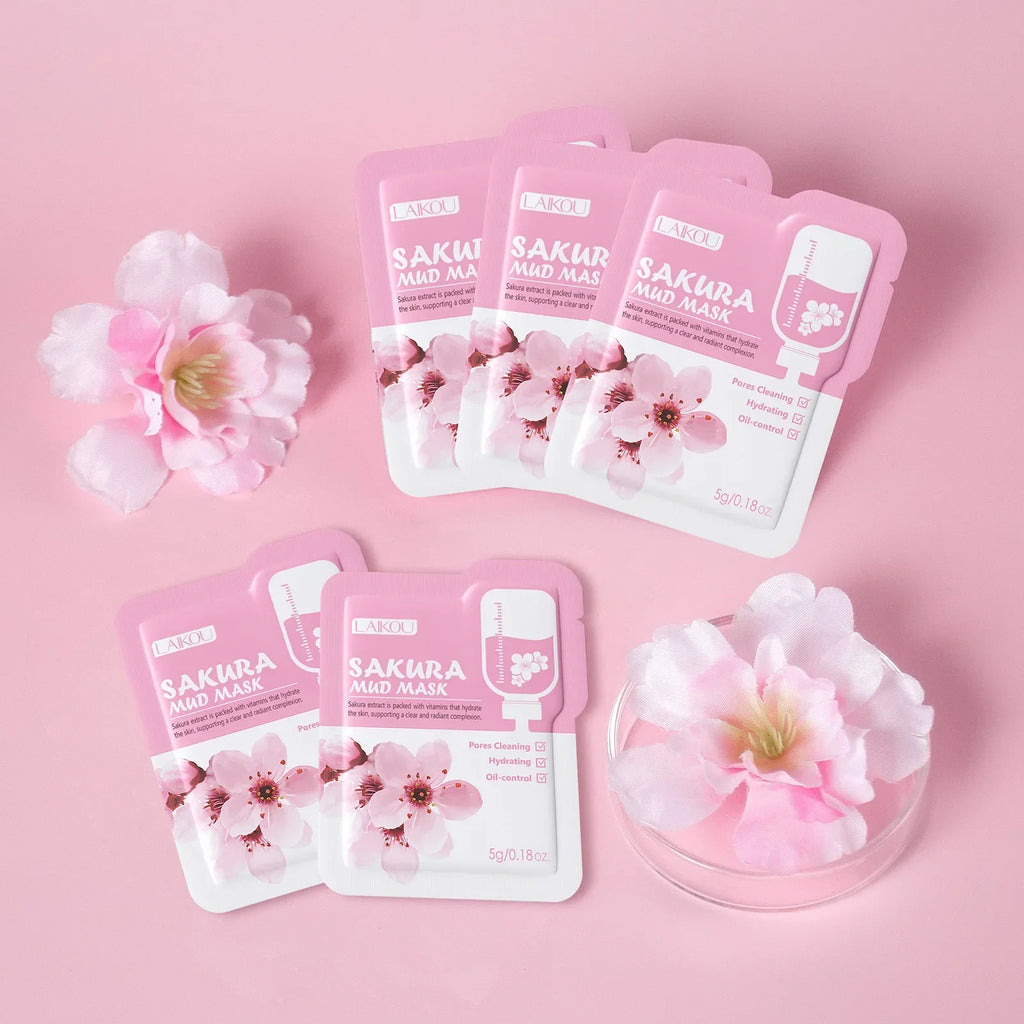 LAIKOU Sakura Clay Mud Mask – Hydrating & Oil Balancing