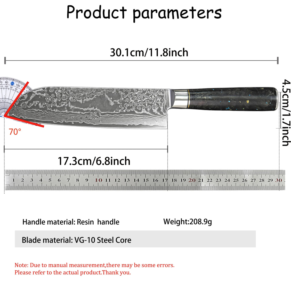 Damascus Steel 67-Layer Santoku Chef Knife – Sharp & Durable