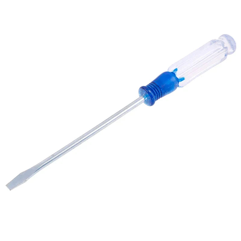 Small Precision Flat-blade Cross Screwdriver Red Blue Plastic Handle