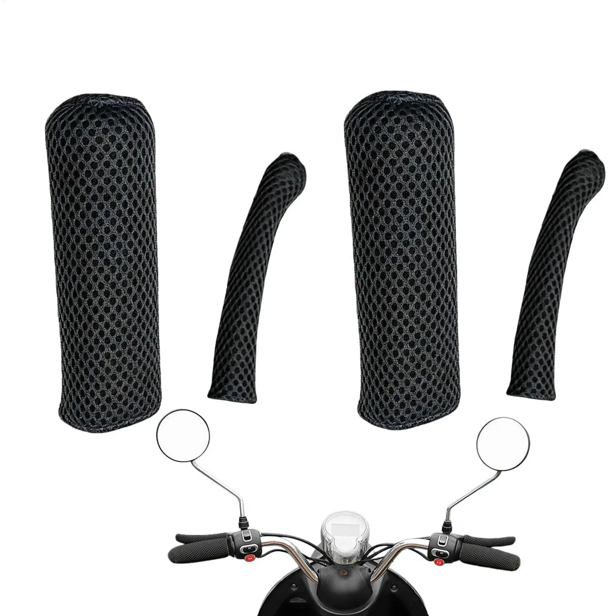 Ice Silk Motorcycle Handle Grip Cover – Non-Slip Breathable Sleeve