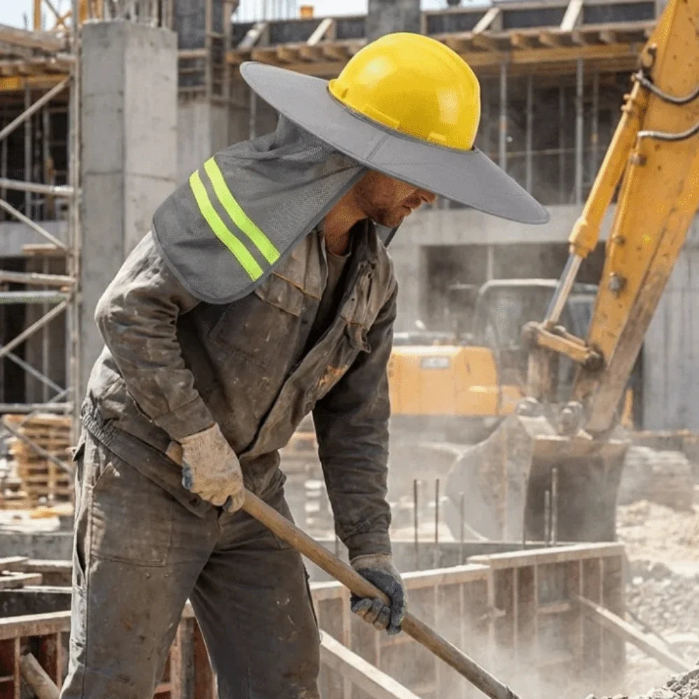 Hard Hat Sun Shield – Breathable Mesh Neck Cover UV Protection