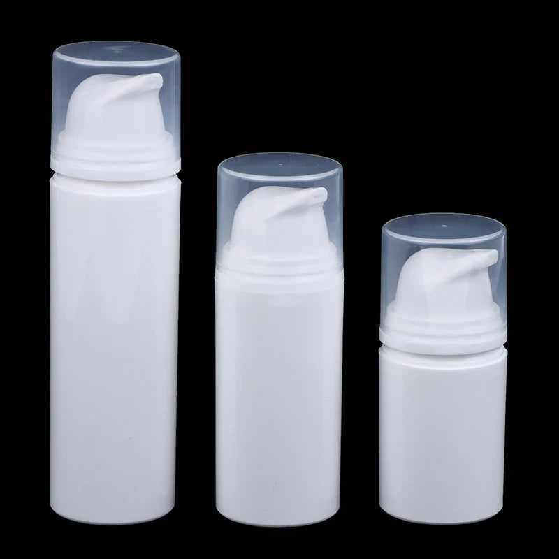 Airless Pump Travel Bottles 15ml 30ml 50ml – Refillable Lotion