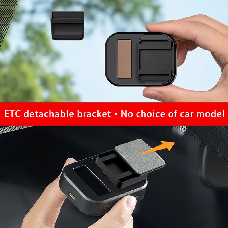 Compact Car Toll Pass Holder – Adhesive Windshield ETC Bracket