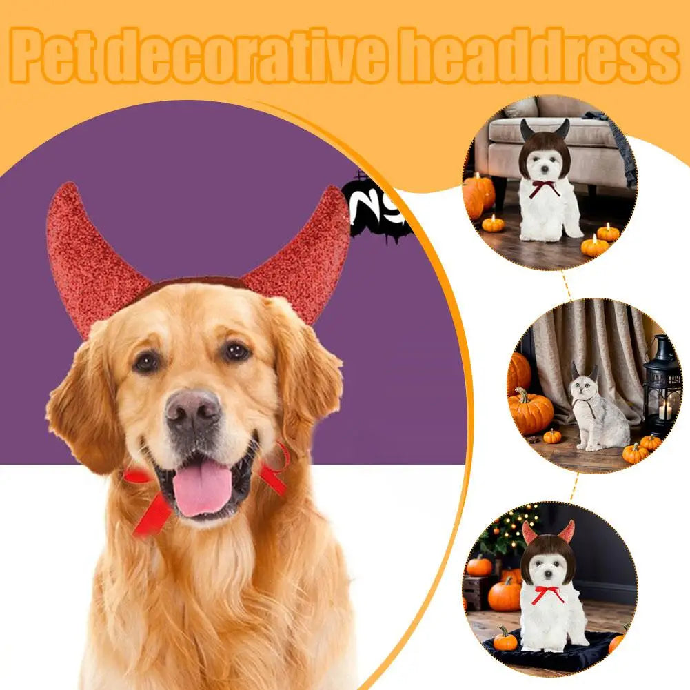 Devil Horn Pet Headband – Halloween Costume for Dogs & Cats