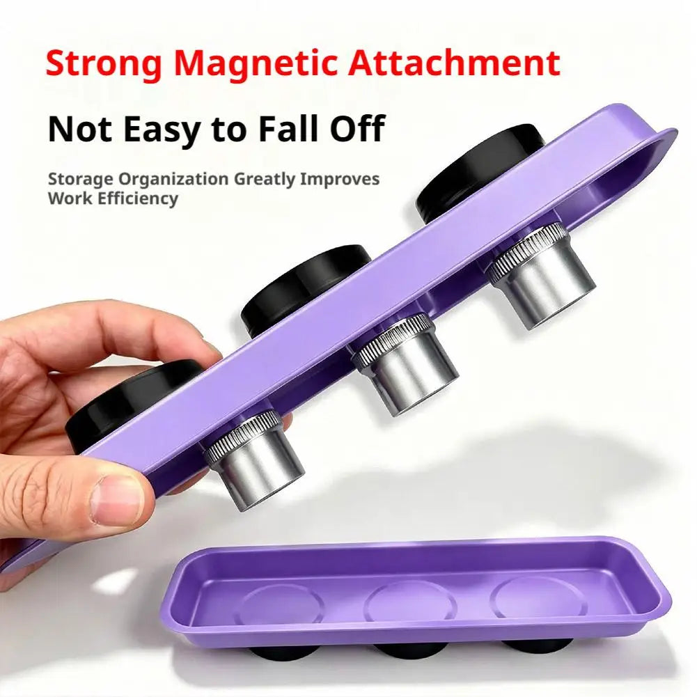 Double Sided Magnetic Screw Tray Purple Storage Bowl Screws Nuts