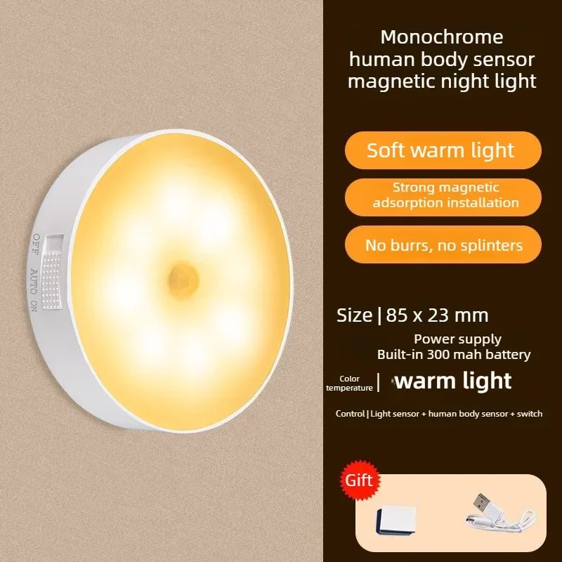 USB Rechargeable Motion Sensor LED Night Light for Home