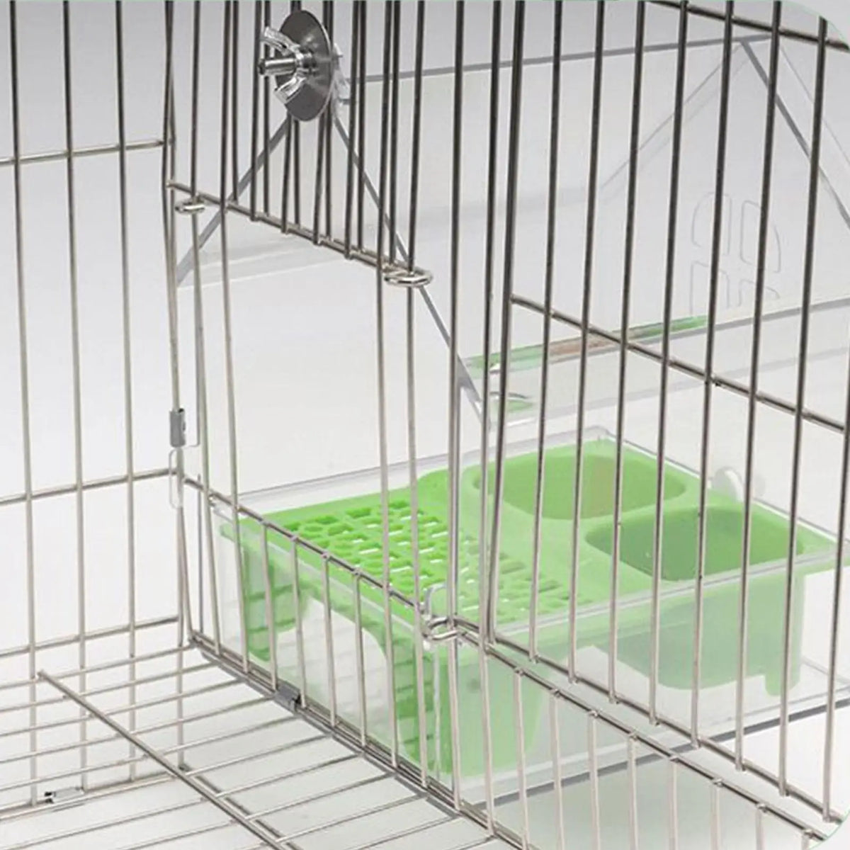 Bird Feeder House Parrot Water Food Dispenser Bathing Tub Pet Lover