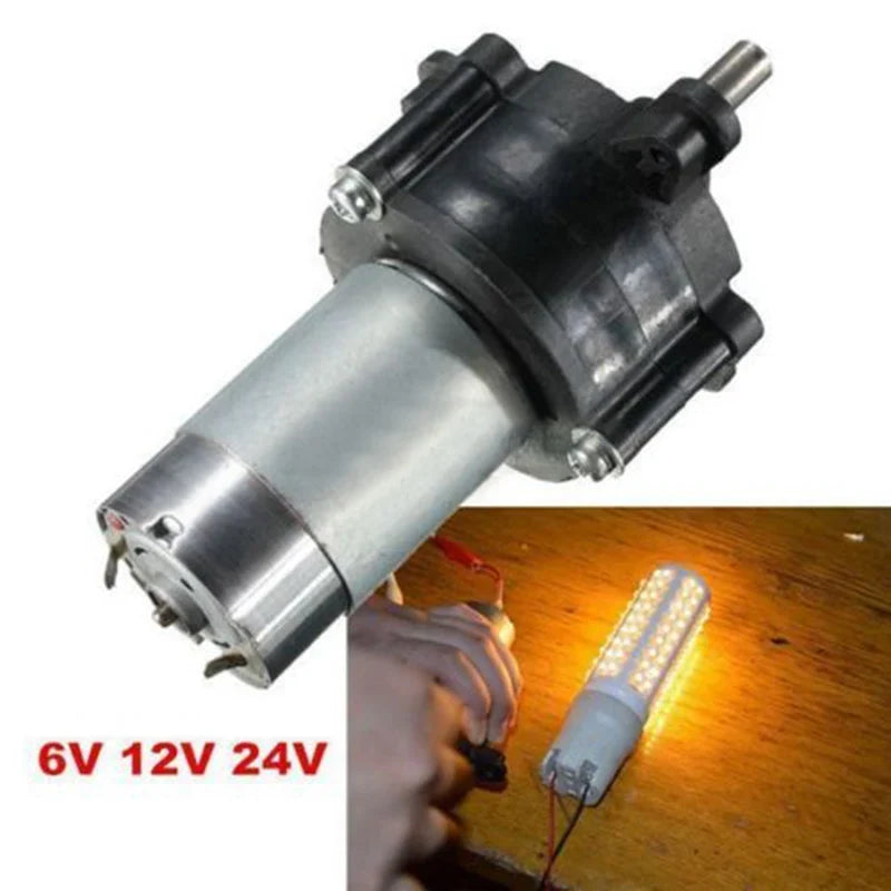 Wind DC Generator Hand Dynamo 6V 12V 24V Hydraulic Test 1500mA Gear