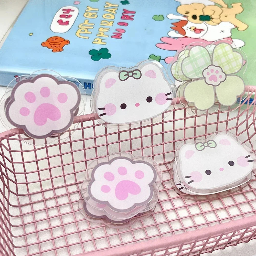 3 Acrylic Clip Simple Cute Double-sided Pattern Fresh Long Tail File
