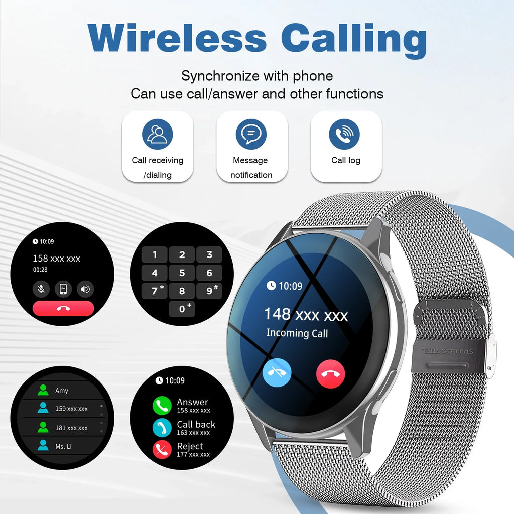 LOMAXFR T2 Pro 1.28" Smart Watch – Calls, Alerts & Dual Straps
