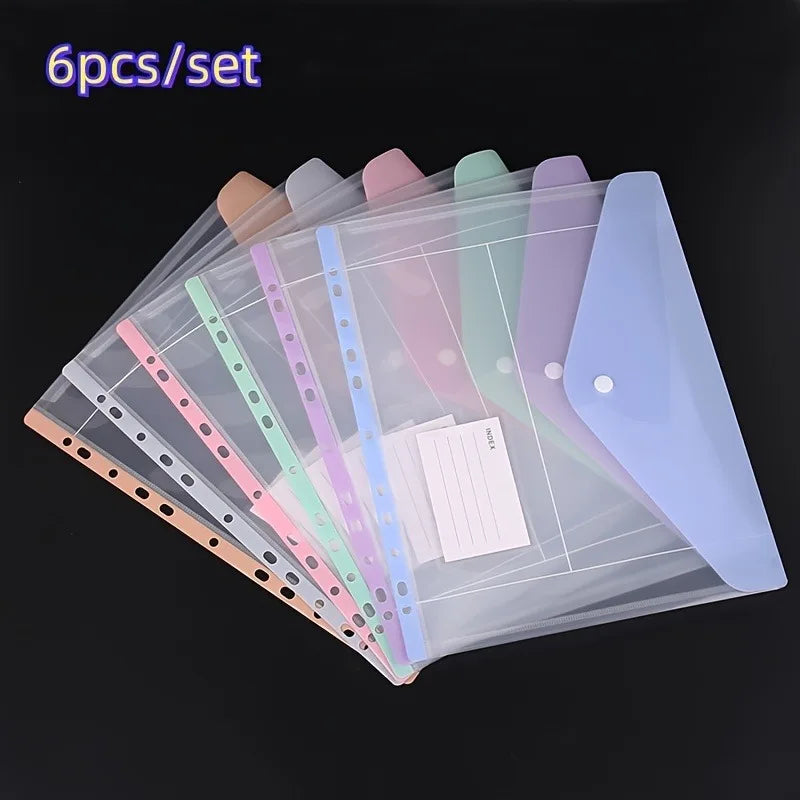 6-Pack Expandable Binder Pockets | 11-Hole Side-Opening Folders