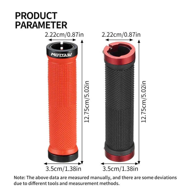 Double Lock-On Bike Handlebar Grips – Aluminum Anti-Slip MTB