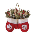 Christmas Gloves Wreath with LED Lights | Holiday Wall Décor
