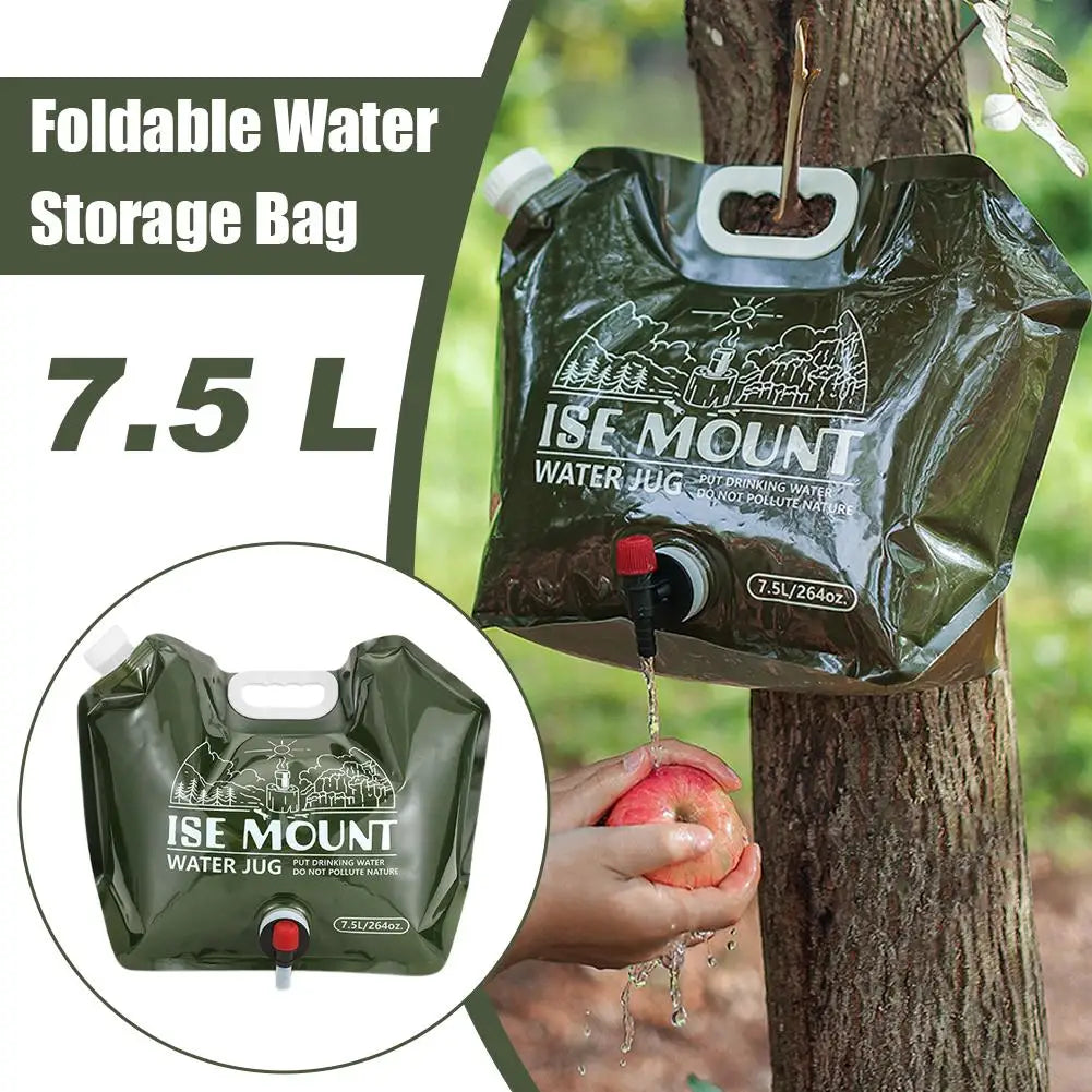 8L Collapsible Water Container with Spigot for Camping & Hiking