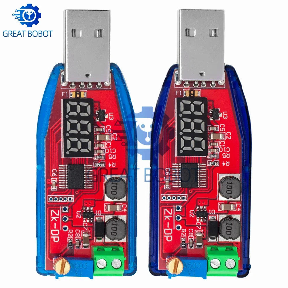 USB DC-DC Buck Boost Converter 5V to 1–24V Voltage Regulator