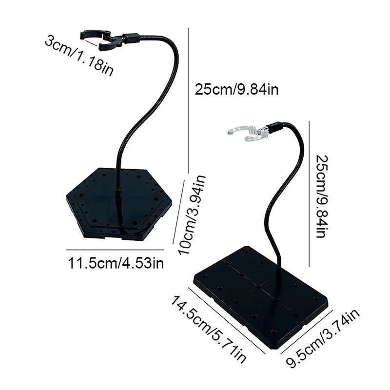 Action Figure Display Stand – Adjustable PVC Snake Bracket