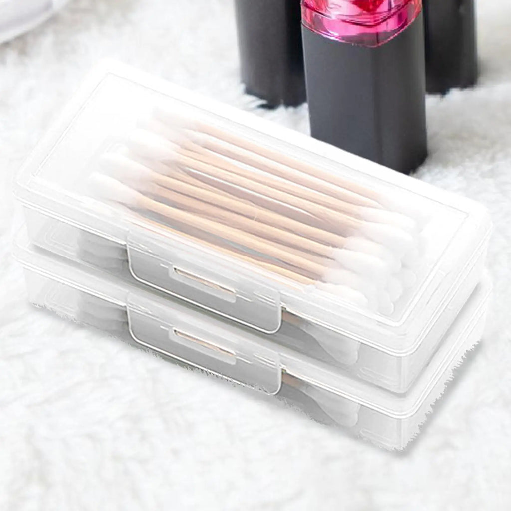Transparent Cotton Swab Holder Travel Organizer Box