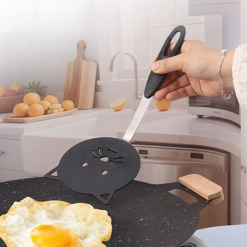 Cartoon Cat Nylon Spatula – Non-Stick Safe Cooking Turner