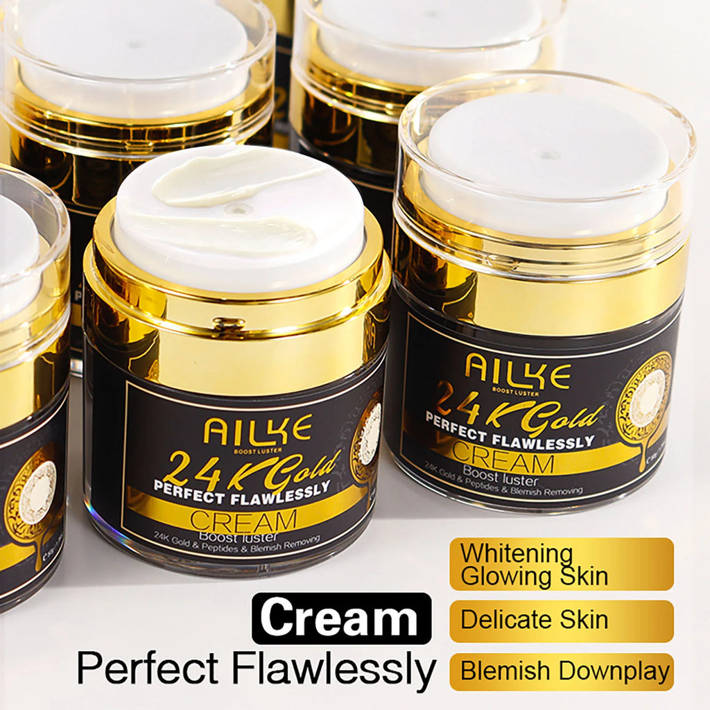 AILKE 24K Gold Brightening Face Cream – Dark Spot Corrector 50ml