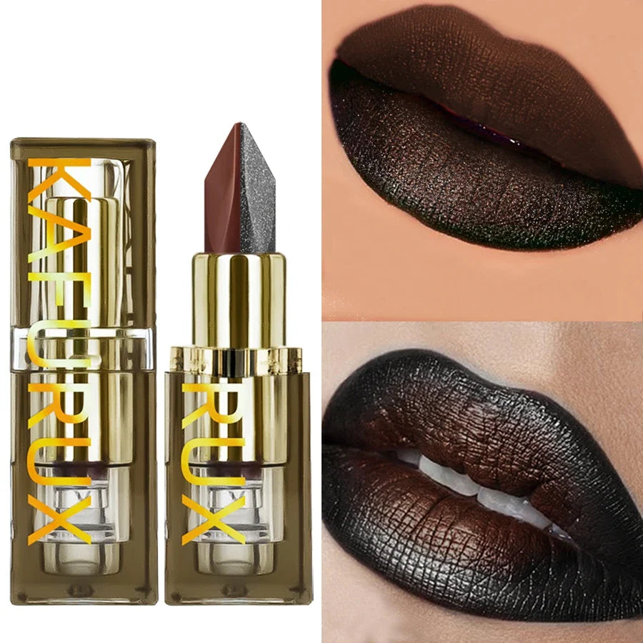 KAFURUX Two-Tone Lipstick | Waterproof Glitter & Matte Lip Tint
