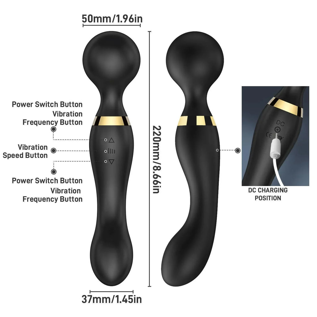 Rmssim Wand Massager | 8 Speeds & 20 Patterns | Waterproof