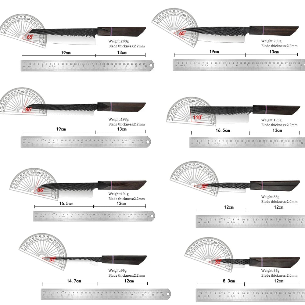 XITUO 1–8 Pc Japanese High Carbon Steel Chef Knife Set