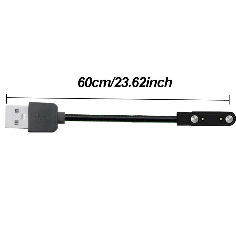 Magnetic USB Charger Cable for K22 Smartwatch – 2-Pin 60cm