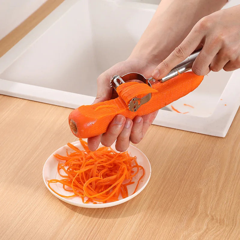2pc Stainless Steel Vegetable Shredder & Slicer Set