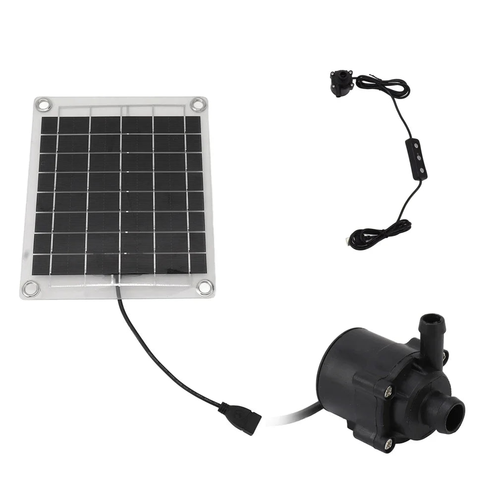 12V 10W Solar Water Pump Garden Decoration Mini Watering System Panel