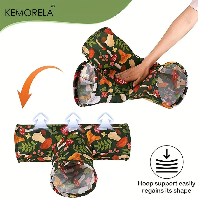 KEMORELA Foldable Guinea Pig Tunnel – Washable Pet Hideout