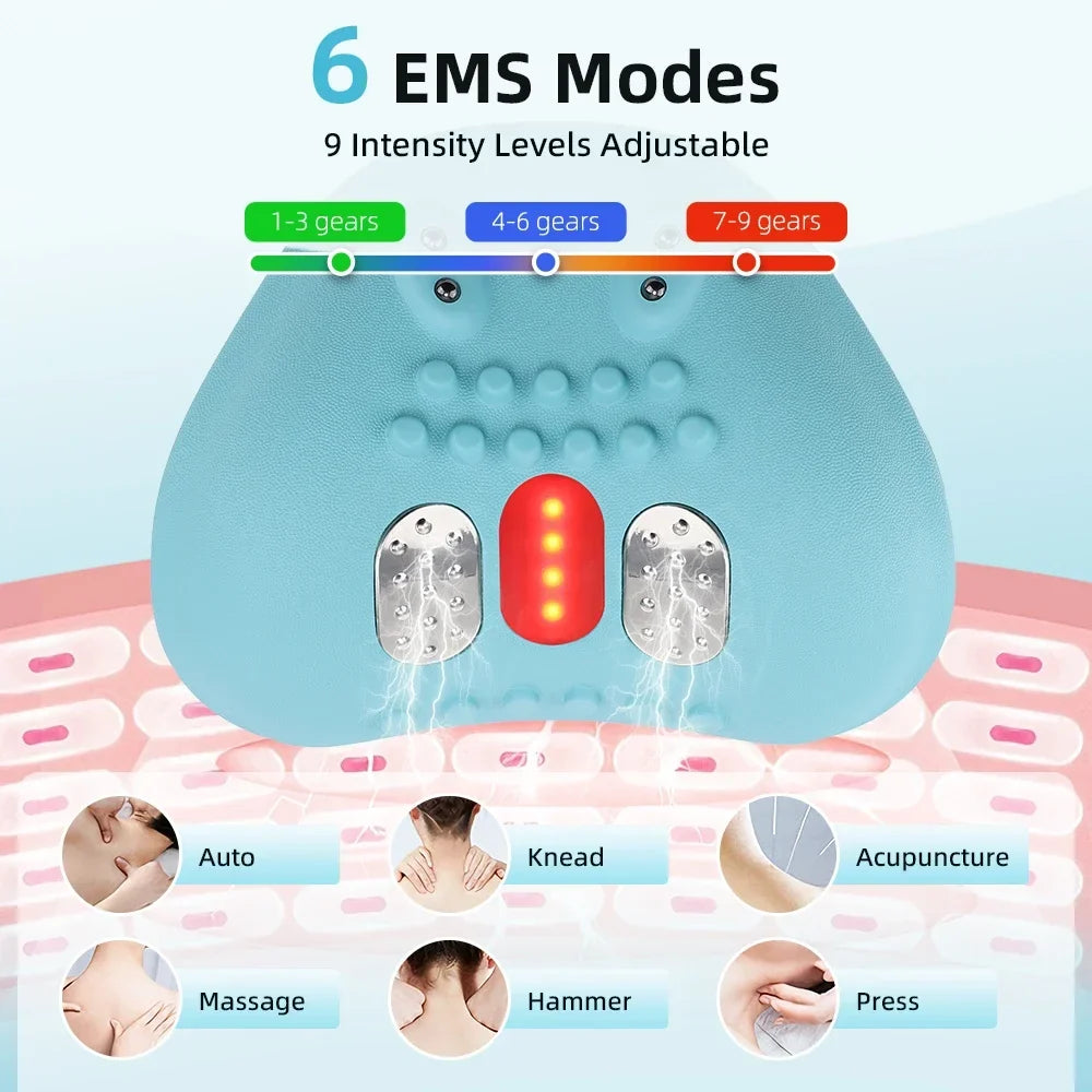 Electric Neck Massager | Heat, EMS & Red Light – 6 Modes