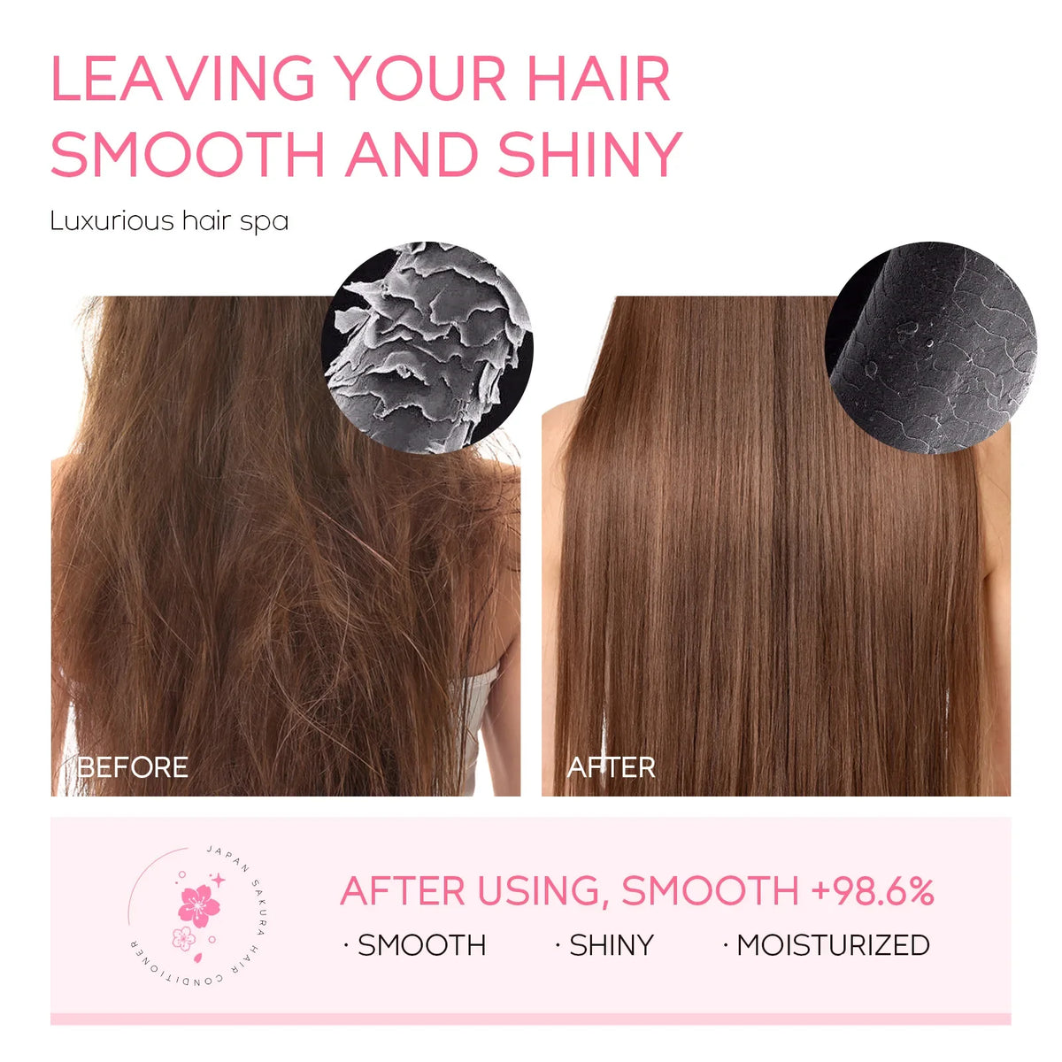 LAIKOU Sakura Shampoo & Conditioner – Nourishing Anti-Frizz