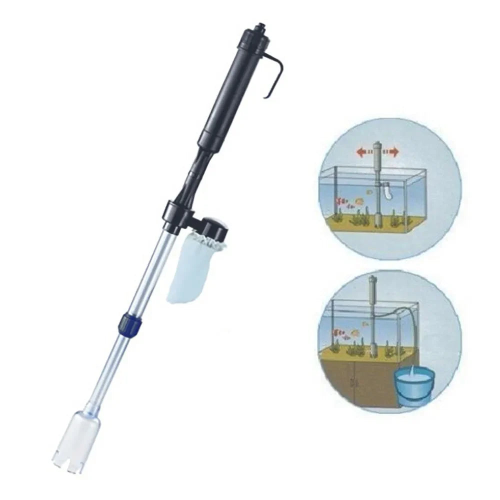 Electric Aquarium Gravel Cleaner 3-in-1 Fish Tank Vacuum Siphon
