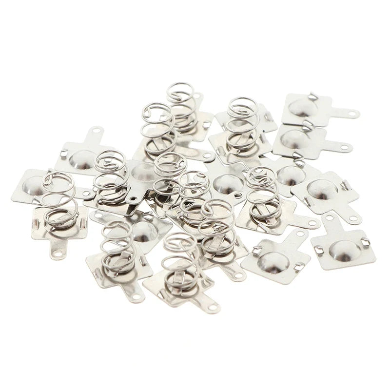 10 Pairs AA AAA Battery Spring Contact Replacement Plates – Metal
