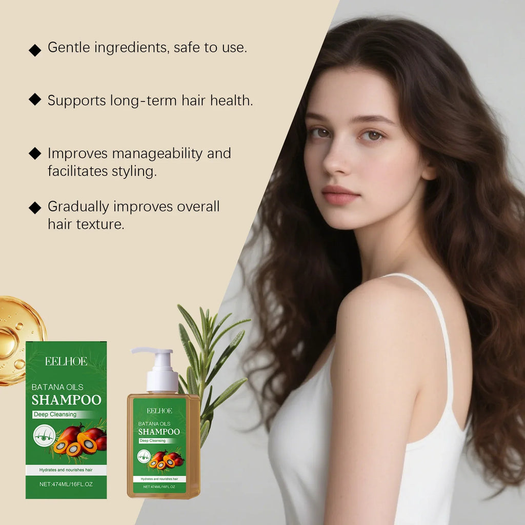 EELHOE Batana Oil Shampoo – Hydrating Hair Growth & Repair 474ml