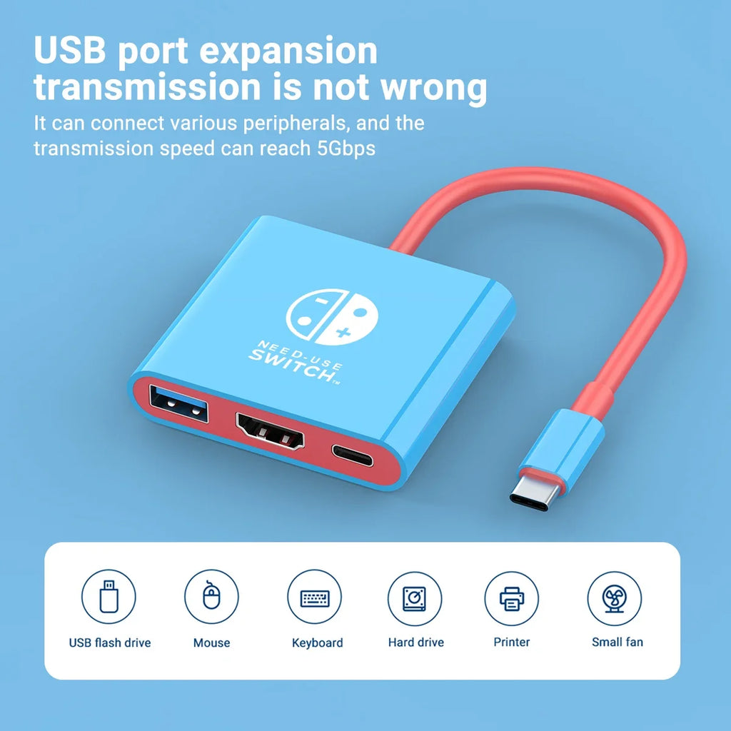 3-in-1 USB-C Hub | 4K HDMI, 100W PD, USB 3.0 Docking Station