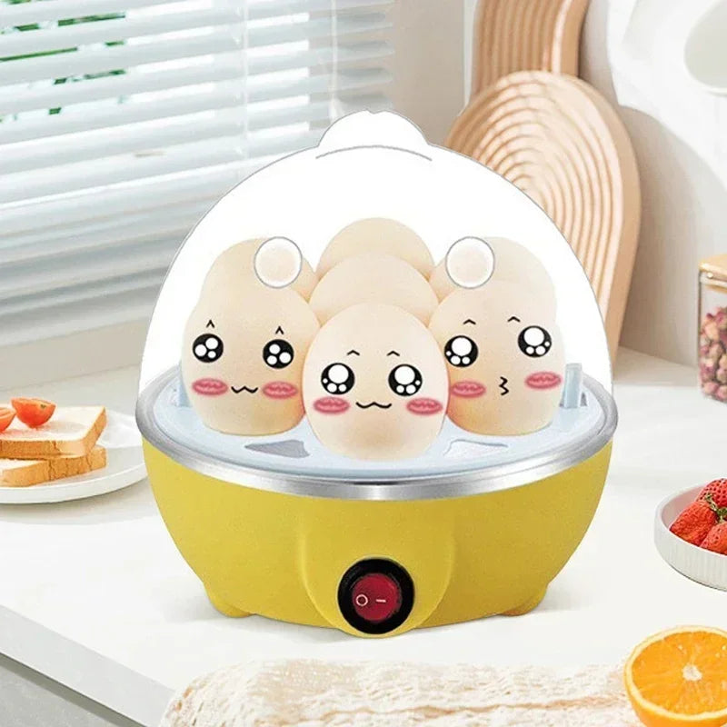 Mini Electric Egg Cooker – 7-Egg Steamer, Auto Shut-Off