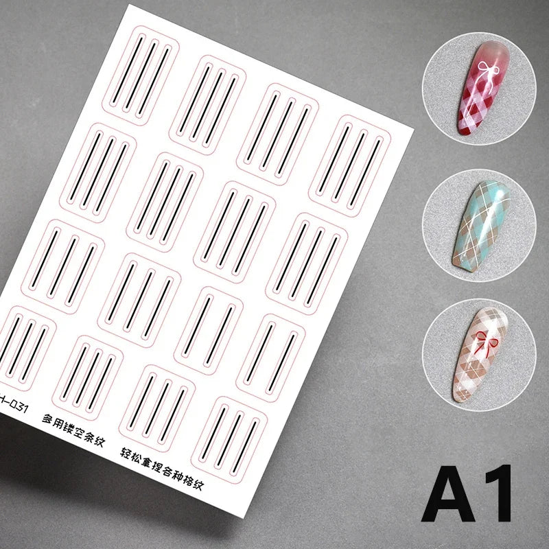 French Manicure Guide Stickers – DIY Nail Art Stencil Sheet