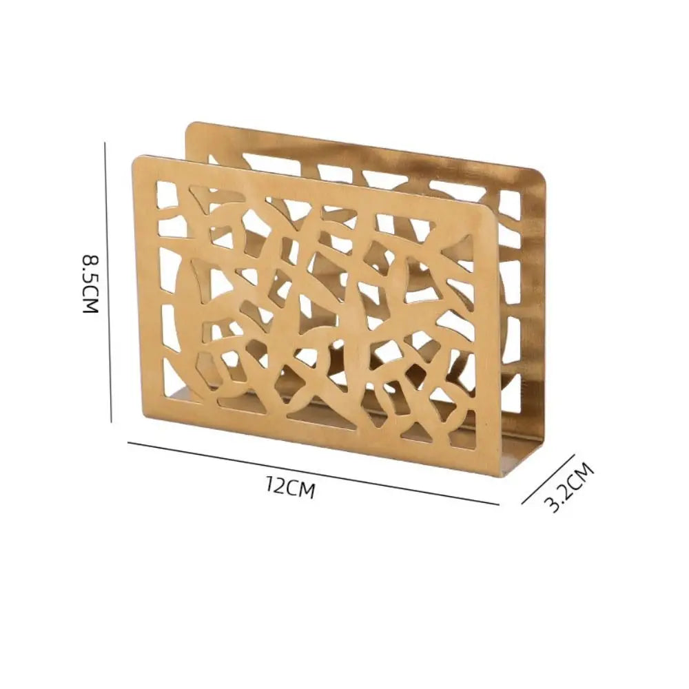 Delicate Stainless Steel Napkin Holder Silver Gold Black 12 8 5