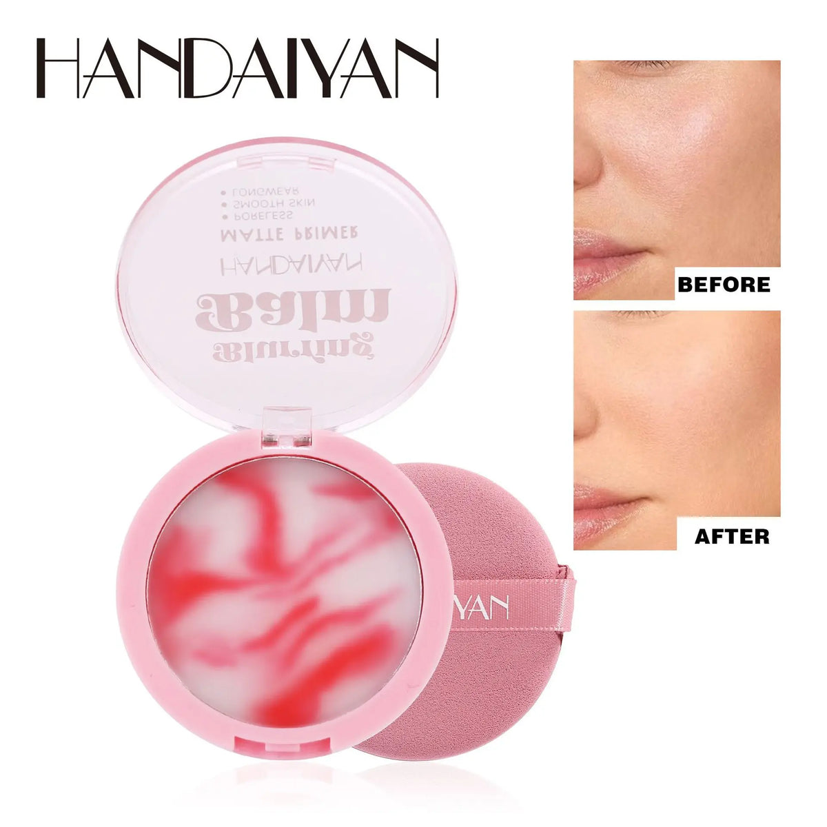Poreless Matte Setting Balm with Puff – Oil-Control Face Balm