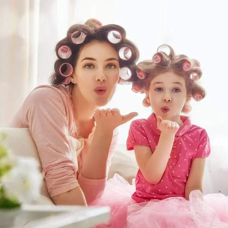 Jumbo Self-Grip Heatless Hair Rollers Set – 24pc Hook & Loop