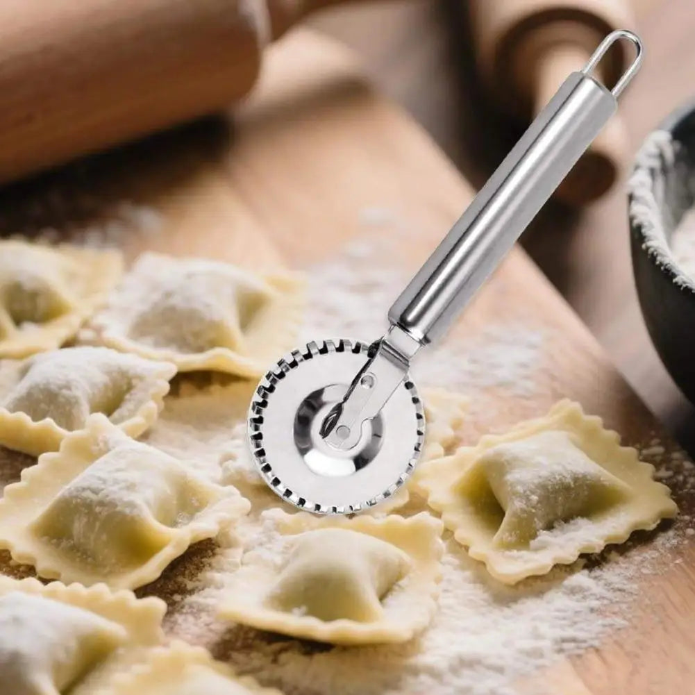 Stainless Steel Ravioli Cutter & Pastry Crimping Wheel