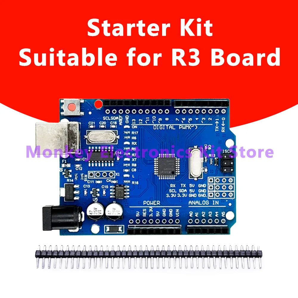 Arduino UNO R3 Starter Kit – LED, Dupont Wires & Buttons