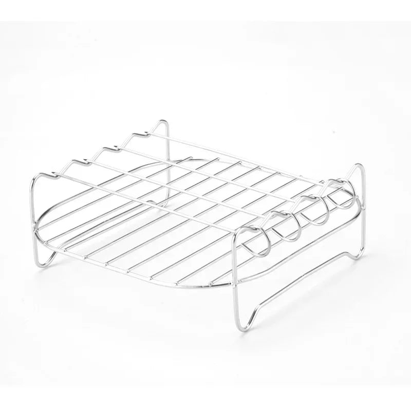 Outdoor Grill Skewers Square Air Fryer Steamer Stainless Steel