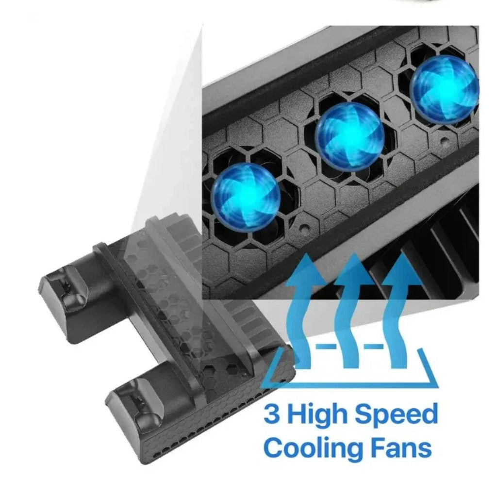 PS4 Pro Slim Cooling Stand Fan & Dual Controller Charging Dock