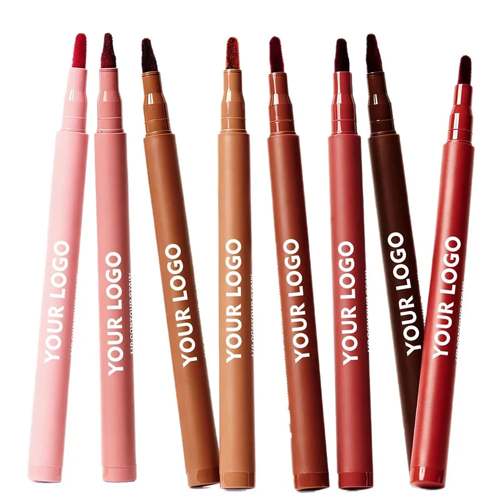 8-Color Frosted Velvet Lip Liner – Vegan & Waterproof | Custom Logo