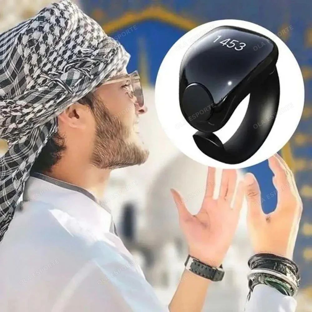 Smart Tasbeeh Zikr Ring | Digital Islamic Prayer Counter