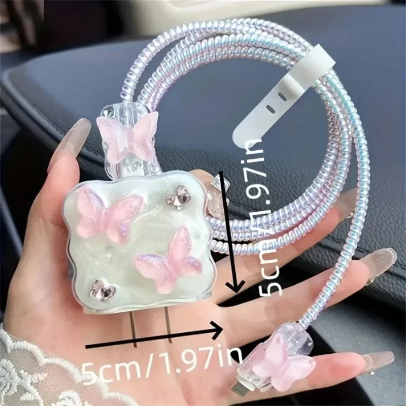 Butterfly Silicone Cable Protector for iPhone Fast Chargers